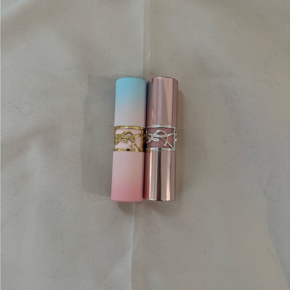 YSL Lipstick Duo in Pink and Blue